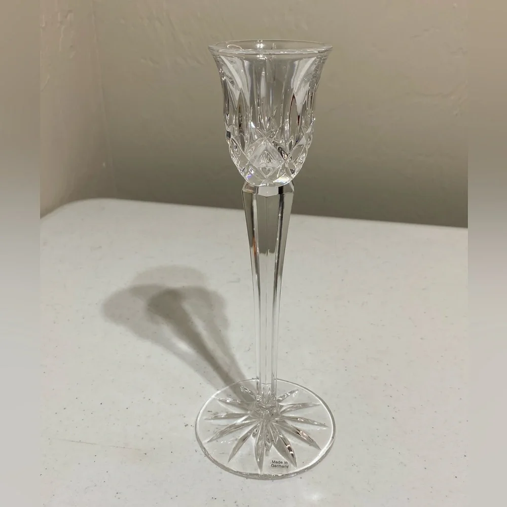 Gorham Lady Anne 8” Single Candlestick Holder Vertical Cuts Multisided S…